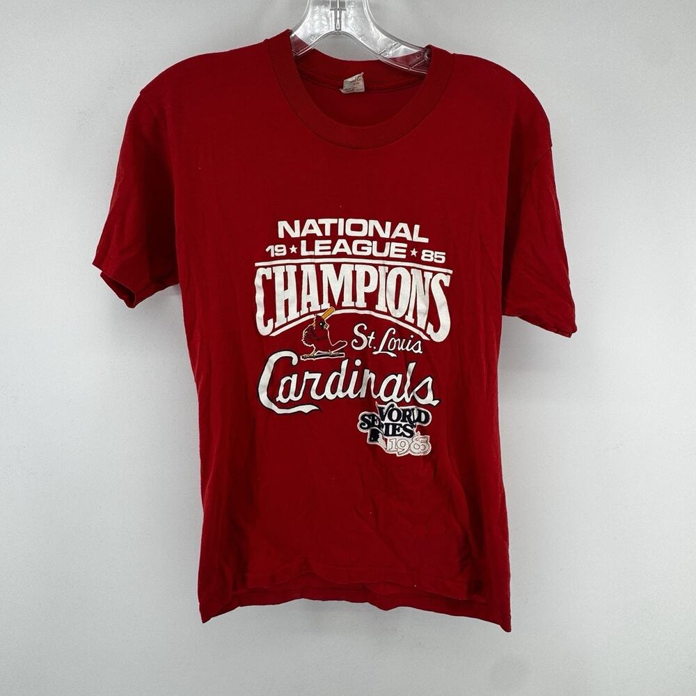 Vintage St Louis Cardinals 1985 World Series NL Champs T-Shirt Adult Medium